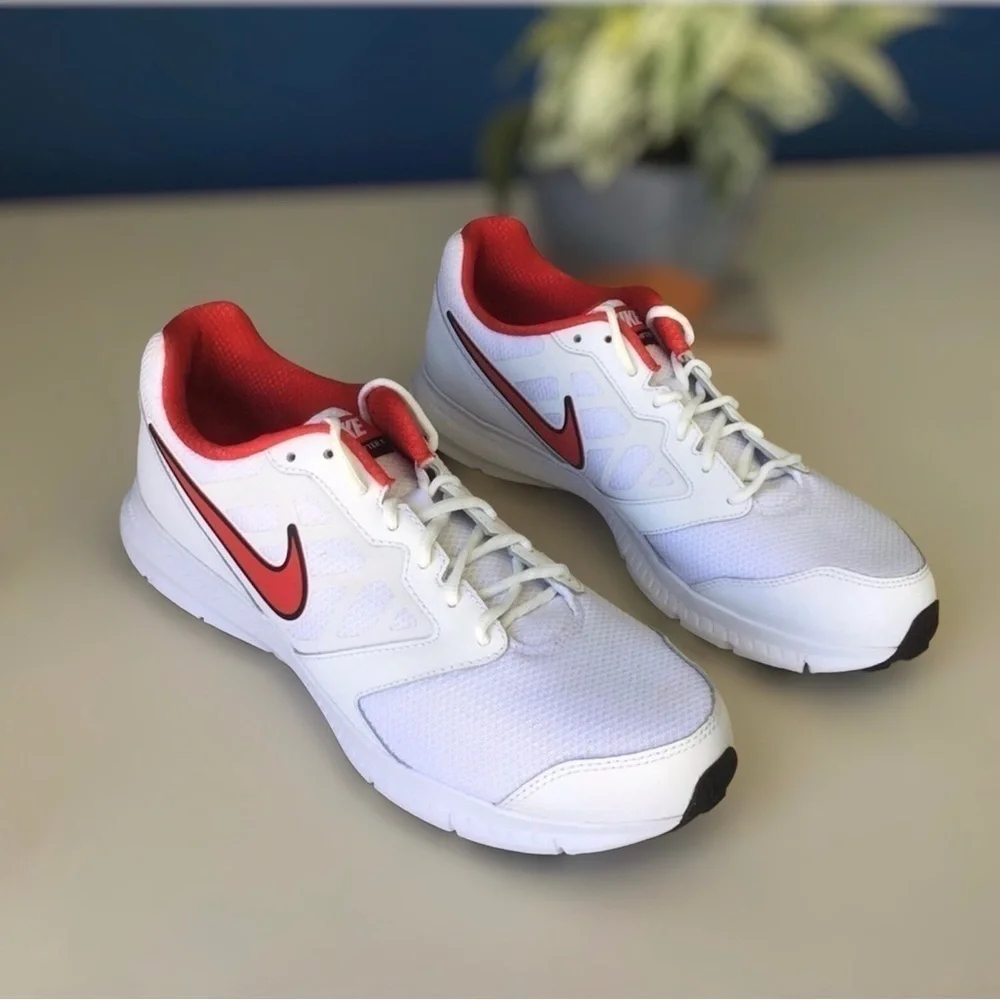 Nike Downshifter Athletic Red White Mens Shoes